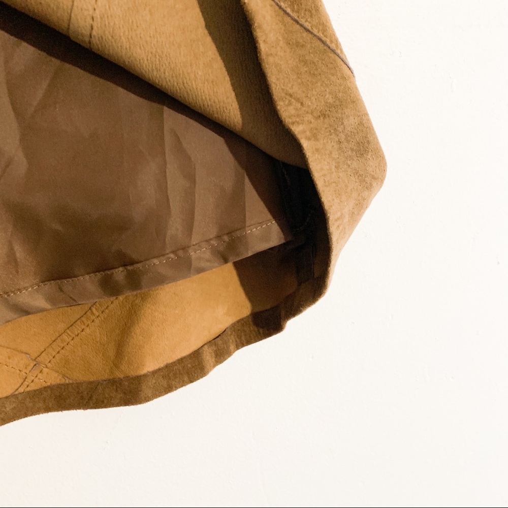 Liz Claiborne Suede Brown A-Line Skirt - Picture 7 of 10